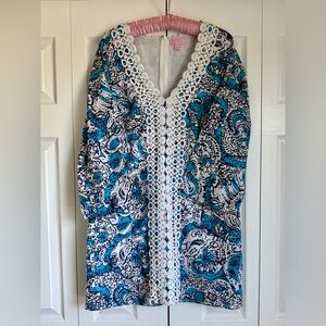 Lilly Pulitzer Blue and White Long Sleeve Dress